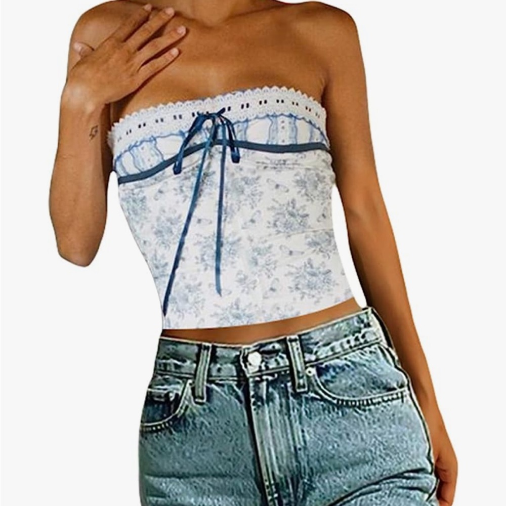 Amazon Y2K strapless tube top